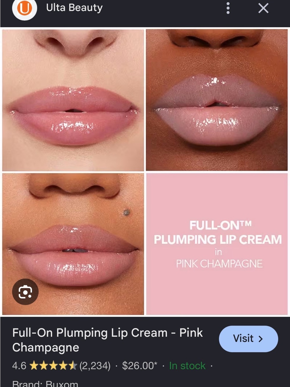 Buxom Full-On Plumping Lip Cream pink champagne